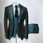 Teal Mens' formal Suits Slim Fit Notch Lapel suit 3 Pieces Suit CN496