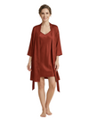 Women's 3/4 Sleeves Bride Bridesmaid Robes Silk Like Short Wedding Robes