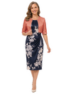 Open Front 1/2 Sleeves Satin Jacket