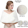 Women's Faux Fur Shawls Wraps Wedding Sleeveless For Women 1920s Fur Stole Capelet