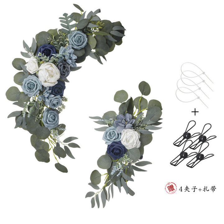 Arch Flower Wedding Creative Simulation Flower Sign Welcome Card Flower Arrangement Background Corner Flowers, CF18044
