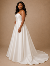 ChicSew Elegant Sweetheart Satin Boning A-Line Floor-Length Wedding Dress