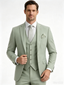 Classic 3 Piece Sage Men's Suit with Regular Fit and Sophisticated Peak Lapel