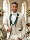 Color Blocking 1 Piece Men's Suit with Regular Fit and Sophisticated Peak Lapel