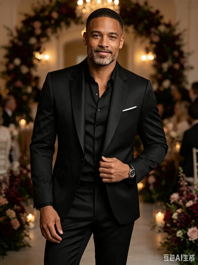 Classic 3 Piece Black Men's Suit with Regular Fit and Sophisticated Peak Lapel