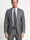 Classic 2 Piece Grey Men's Suit with Regular Fit and Sophisticated Peak Lapel