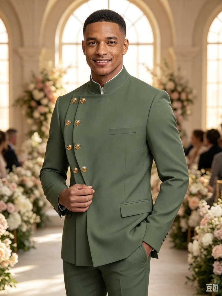 Classic 1 Piece Men's Suit with Regular Fit and Sophisticated Peak Lapel