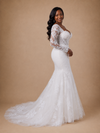 ChicSew Modern Sexy Long Sleeves Lace Tulle Mermaid Maxi Wedding Dress