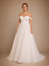 ChicSew Beautiful A-Line Off The Shoulder Lace Appliques Tulle Long Wedding Dress