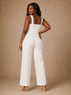 ChicSew Modern Elegant Crepe Sweetheart Long Wedding Jumpsuit