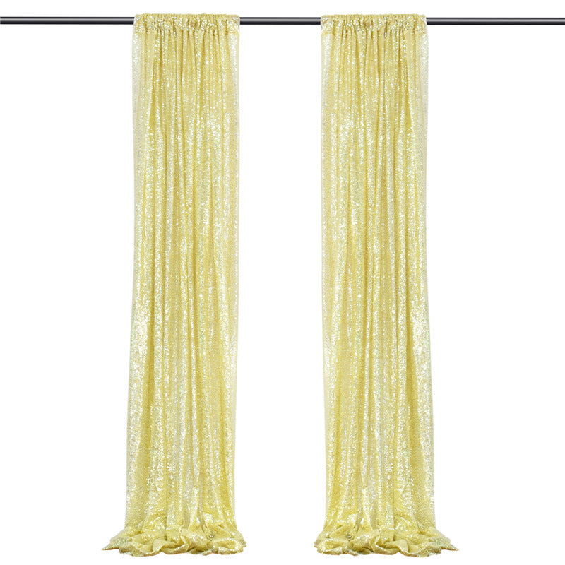 Simple Outdoor Wedding Decoration Sparkly Sequin Background Curtain, HCP31