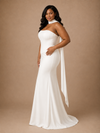 ChicSew Fancy Crepe Boning Strapless Mermaid Floor-Length Wedding Dress Online