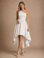 ChicSew Classy One Shoulder A-Line High-Low Ruched Satin Wedding Dresses