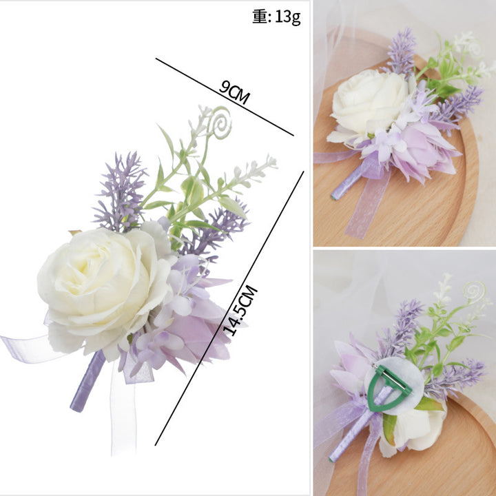 New Mori Wedding Outdoor Wedding Sister Group Wrist Flowers Men Corsage Fresh Flowers, CG6670
