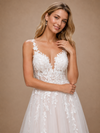 ChicSew Classy Spaghetti Straps V-Neck Lace Tulle A-Line Long Wedding Dress