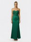 Elegant Strapless Sweetheart Lace Satin Sweetheart Mermaid Evening Formal Gown