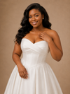 ChicSew Elegant Sweetheart Satin Boning A-Line Floor-Length Wedding Dress