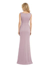 Elegant Square Neckline Mermaid Crepe Long Mother Of The Bride Dresses Bow Knot