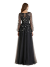 Elegant A-Line V-Neck Lace Long Sleeves Chiffon Long Mother Of The Bride Groom Dresses