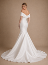 ChicSew Fancy Off The Shouder Ruching Mermaid Satin Floor-Length Wedding Dress