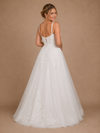 ChicSew Fancy Sleeveless Spaghetti Straps Lace Tulle Long A-Line Wedding Dress