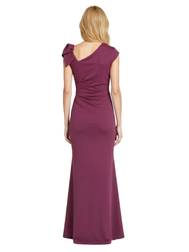 Elegant Asymmetric Satin Side Slit Mermaid Ankle Length Mother Of The Bride Dresses
