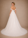 ChicSew Beautiful A-Line Off The Shoulder Lace Appliques Tulle Long Wedding Dress