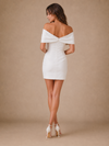 ChicSew Pretty Off The Shoulder Sleeveless Sheath Mini Wedding Dresses