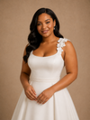 ChicSew Classy Scoop Sleeveless Crepe A-Line Maxi Long Wedding Dress