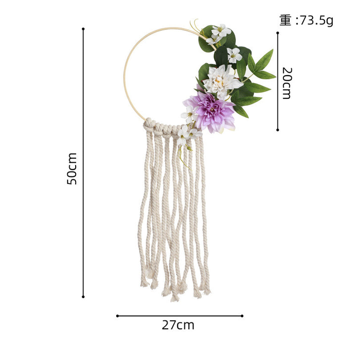 New Sunflower Home Decoration Wreath Wall Hanging Door Decoration Festive Decoration Tassel Wreath, CF6114