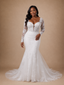 ChicSew Modern Sexy Long Sleeves Lace Tulle Mermaid Maxi Wedding Dress