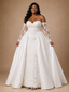 ChicSew Elegant Sweetheart Lace Applique Mermaid Floor-Length Wedding Dress With Satin Overskirt