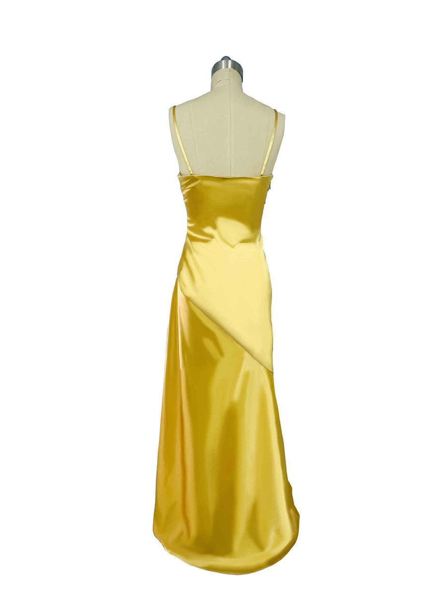 Sexy Spaghetti Straps Sheath Long Soft Satin Unique Mermaid Bridesmaid Dresses For Wedding