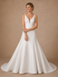 ChicSew Sexy Spaghetti Straps Lace A-Line Crepe Floor-Length Wedding Dress