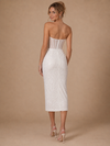 ChicSew Fancy Sweetheart Boning Sheath Sequin Tulle Tea-Length Wedding Dress