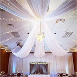 Indoor Wedding Ceremony Curtains Roof Decoration 100D Chiffon Wedding Ceiling Decoration,, HCP49