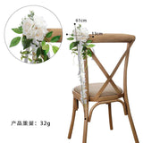 New Artificial Flower Hotel Decoration Outdoor Wedding Chair Back Flower, CF17044
