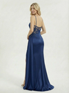 Elegant Spaghetti Strap Satin Sweetheart Side Slit Prom Dress With Mermaid Silhouette
