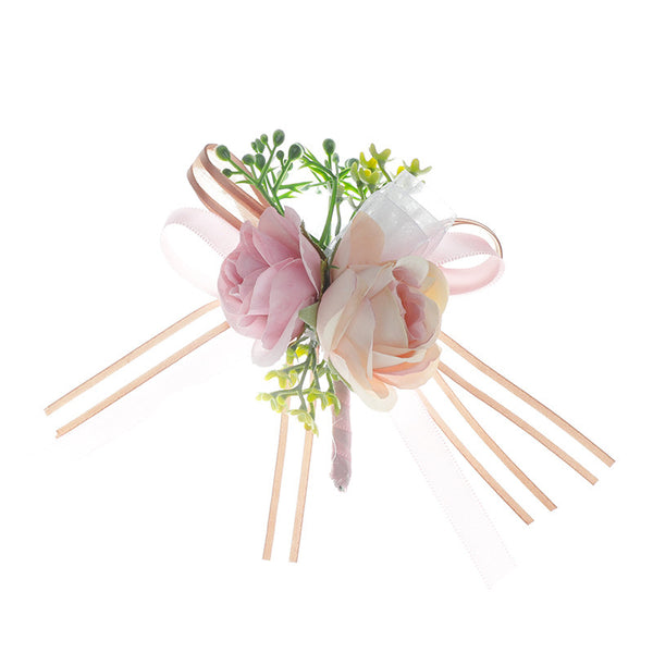 New Wedding Bridal Wrist Flower Handmade Artificial Men Corsage Rose Flower, SWH61440