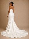ChicSew Elegant Fancy Strapless Crepe Ruched Mermaid Floor-Length Wedding Dress