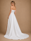 ChicSew Fancy Strapless Side Slit A-line Satin Floor-Length Wedding Dress
