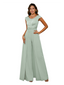 Elegant Cap Sleeves Scoop Satin Jumpsuit Mother Of The Bride Dresses