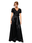 Elegant Short Sleeves Lace Satin Jumpsuit Mother Of The Bride Dresses