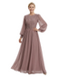 Elegant Jewel Long Sleeves A-Line Mother of the Groom Dresses