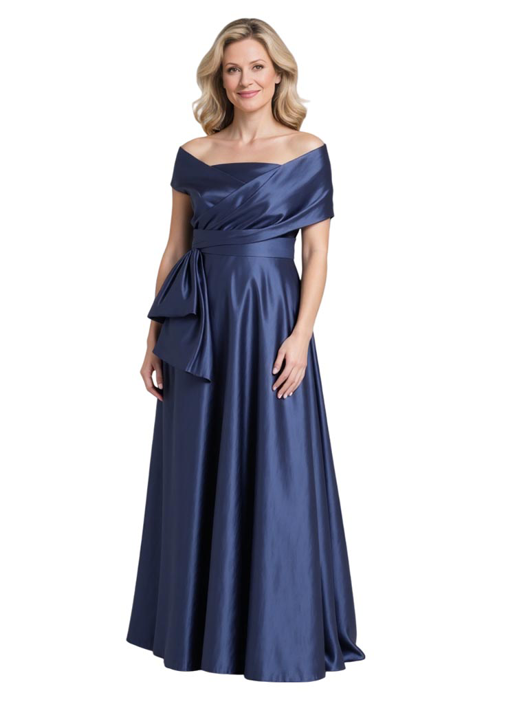 Elegant Asymmetric One Shoulder Satin A-line Mother Of The Bride Dresses