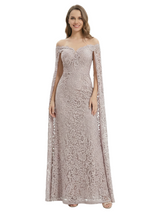 Elegant Lace Long Sleeves Mother of the Groom Dresses Mermaid Evening Gown