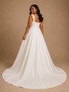 ChicSew Classy Scoop Sleeveless Crepe A-Line Maxi Long Wedding Dress