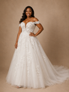 ChicSew Romantic V-Neck Sleeveless Long A-Line Lace Appliques Tulle Wedding Dress