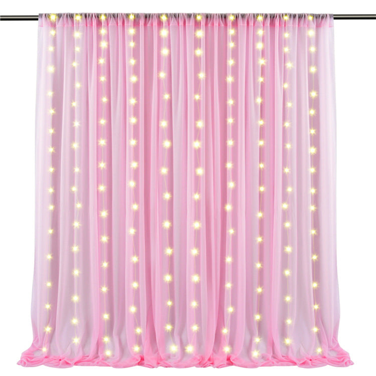 Luminous Outdoor Wedding Decoration Background Curtain With Light, HCP27L