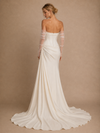 ChicSew Sexy Strapless Ruching Satin Mermaid Floor-Length Wedding Dress With Boning
